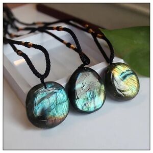 NEW Labradorite Healing Braided Adjustable Necklace